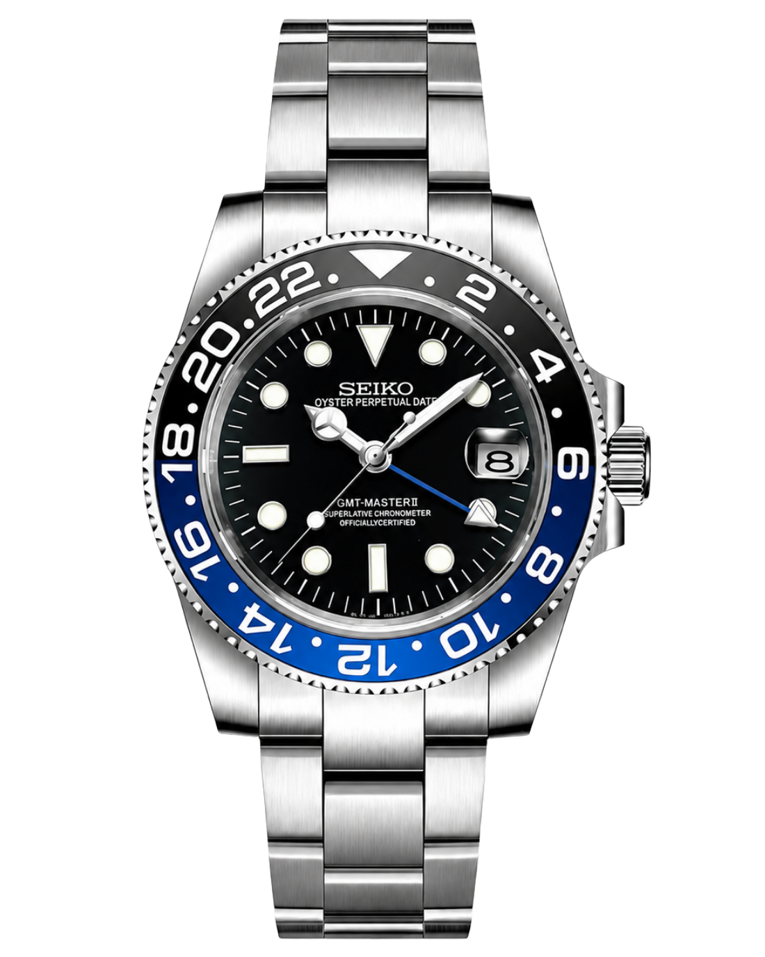 SEIKO GMT BATMAN AUTOMATICO