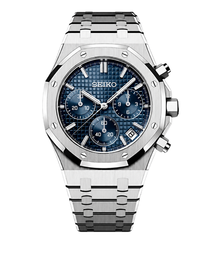 Reloj Automático Estilo Royal Oak Azul | King of Seikos