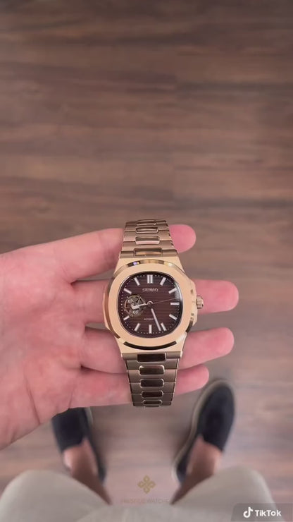 SEIKO NAUTILUS OPEN HEART CHOCOLATE